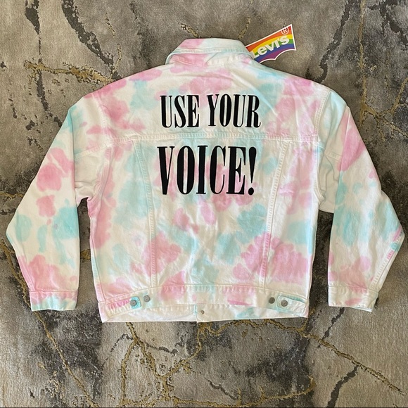 Levi's Pride Tie Dye Denim LGBTQ Trucker Jacket - Picture 2 of 5